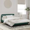 Vidaxl Estructura Cama Con Cabecero Terciopelo Verde Oscuro 140x200 Cm