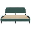 Vidaxl Estructura Cama Con Cabecero Terciopelo Verde Oscuro 140x200 Cm