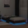 Vidaxl Estructura De Cama Con Luces Led Roble Marrón 100x200 Cm