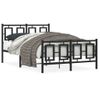 Vidaxl Estructura De Cama Con Cabecero Y Pie Metal Negro 120x190 Cm