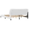 Vidaxl Estructura De Cama Cabecero Cuero Sintético Blanco 180x200 Cm