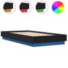 Vidaxl Estructura De Cama Con Luces Led Negro 90x190 Cm