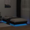 Vidaxl Estructura De Cama Con Luces Led Negro 90x190 Cm