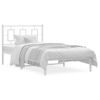 Vidaxl Estructura De Cama De Metal Con Cabecero Blanco 100x190 Cm