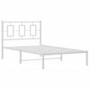 Vidaxl Estructura De Cama De Metal Con Cabecero Blanco 100x190 Cm