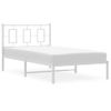 Vidaxl Estructura De Cama De Metal Con Cabecero Blanco 100x190 Cm