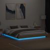 Vidaxl Estructura De Cama Con Luces Led Roble Sonoma 180x200 Cm Marrón