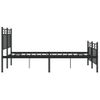 Vidaxl Estructura De Cama Cabecero Y Estribo Metal Negro 120x200 Cm