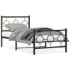 Vidaxl Estructura De Cama Con Cabecero Y Estribo Metal Negro 90x200 Cm