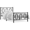 Vidaxl Estructura De Cama Con Cabecero Y Estribo Metal Negro 100x190cm