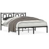 Vidaxl Estructura De Cama Con Cabecero Metal Negro 135x190 Cm