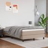 Vidaxl Cama Box Spring Con Colchón Cuero Sintético Capuchino 120x190cm Marrón