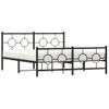 Vidaxl Estructura De Cama Cabecero Y Estribo Metal Negro 160x200 Cm