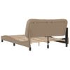 Vidaxl Estructura De Cama Cabecero Cuero Sintético Capuchino 140x200cm Marrón