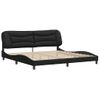 Vidaxl Estructura De Cama Con Cabecero Cuero Sintético Negro 200x200cm