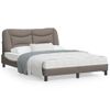 Vidaxl Estructura De Cama Con Luces Led Tela Gris Taupe 120x200 Cm Gris Topo