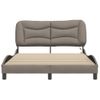 Vidaxl Estructura De Cama Con Luces Led Tela Gris Taupe 120x200 Cm Gris Topo