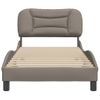 Estructura De Cama Con Cabecero De Tela Gris Taupe 80x200 Cm Gris Topo