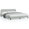 Vidaxl Estructura De Cama Con Cabecero Terciopelo Gris Claro 180x200cm