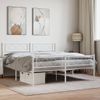 Vidaxl Estructura Cama Metal Con Cabecero Y Estribo Blanco 135x190 Cm