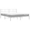 Vidaxl Estructura De Cama De Metal Con Cabecero Blanco 183x213 Cm