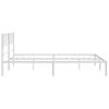 Vidaxl Estructura De Cama De Metal Con Cabecero Blanco 183x213 Cm