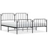 Vidaxl Estructura De Cama Cabecero Y Estribo Metal Negro 183x213 Cm