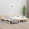 Vidaxl Sofá Cama Nido Madera Maciza De Pino 90x190 Cm Marrón