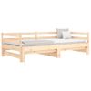 Vidaxl Sofá Cama Nido Madera Maciza De Pino 90x190 Cm Marrón