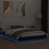 Vidaxl Estructura De Cama Con Luces Led Negro 160x200 Cm