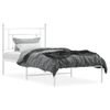 Vidaxl Estructura De Cama De Metal Con Cabecero Blanco 100x200 Cm