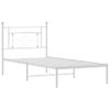 Vidaxl Estructura De Cama De Metal Con Cabecero Blanco 100x200 Cm