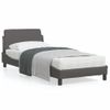 Vidaxl Estructura De Cama Con Cabecero Cuero Sintético Gris 80x200 Cm