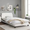 Vidaxl Estructura De Cama Con Cabecero Cuero Sintético Blanco Y Negro