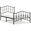 Vidaxl Estructura De Cama Con Cabecero Y Estribo Metal Negro 100x190cm