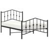 Vidaxl Estructura De Cama Con Cabecero Y Estribo Metal Negro 100x190cm