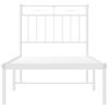 Vidaxl Estructura De Cama De Metal Con Cabecero Blanco 75x190 Cm