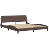 Vidaxl Estructura De Cama Cabecero Cuero Sintético Marrón 180x200 Cm