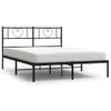 Vidaxl Estructura De Cama Con Cabecero Metal Negro 140x200 Cm