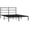 Vidaxl Estructura De Cama Con Cabecero Metal Negro 140x200 Cm