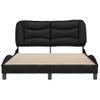 Vidaxl Estructura De Cama Con Cabecero Cuero Sintético Negro 140x190cm