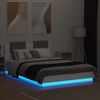 Vidaxl Estructura De Cama Con Cabecero Y Luces Led Blanco 150x200 Cm