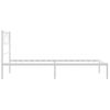 Vidaxl Estructura De Cama De Metal Con Cabecero Blanco 75x190 Cm