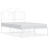 Vidaxl Estructura De Cama De Metal Con Cabecero Blanca 120x200 Cm