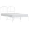 Vidaxl Estructura De Cama De Metal Con Cabecero Blanca 120x200 Cm