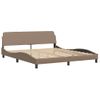 Vidaxl Estructura De Cama Cabecero Cuero Sintético Capuchino 180x200cm Marrón