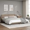 Vidaxl Estructura De Cama Cabecero Cuero Sintético Capuchino 180x200cm Marrón