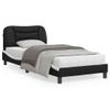 Vidaxl Cama Con Cabecero Cuero Sintético Negro Y Blanco 80x200 Cm