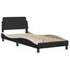 Vidaxl Cama Con Cabecero Cuero Sintético Negro Y Blanco 80x200 Cm