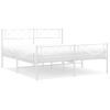 Vidaxl Estructura Cama Metal Con Cabecero Y Estribo Blanco 160x200 Cm